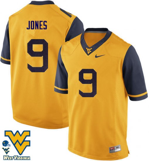 Men's West Virginia Mountaineers NCAA #9 Adam Jones Gold Authentic Nike Stitched College Football Jersey PS15Q71FW